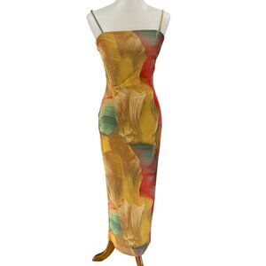 ACOA Abstract Print Maxi Dress XS Multicolor Sleeveless